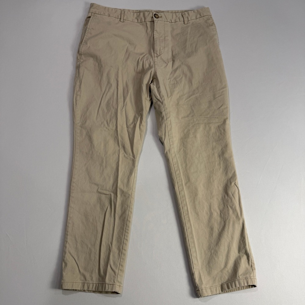 Old Navy Mens Athletic Built-In Flex Khaki‎ Pants 38x30 Beige Cotton Blend
